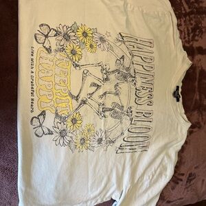 Forever 21 Cream Happiness Bloom Tee
